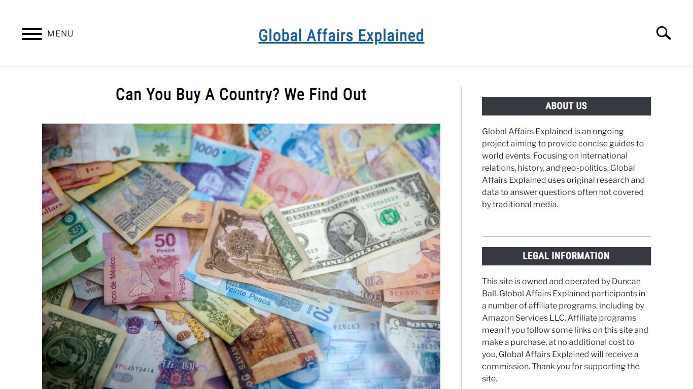 Can You Buy A Country? We Find Out - Global Affairs Exlained