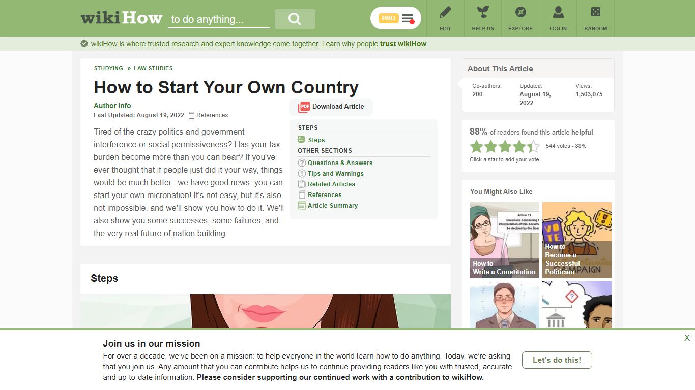 How to Start Your Own Country: 15 Steps (with Pictures) - wikiHow